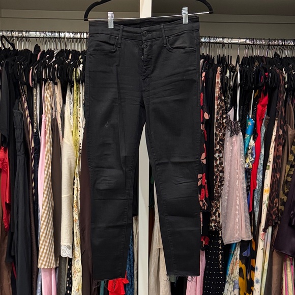 MOTHER Women's Classic Black Skinny Jeans - Picture 1 of 1
